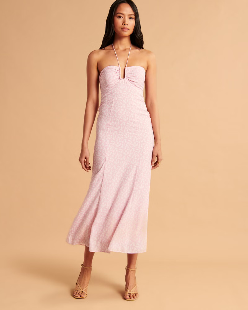 Women's Halter Maxi Dress | Women's Best Dressed Guest Collection | Abercrombie.com | Abercrombie & Fitch (US)