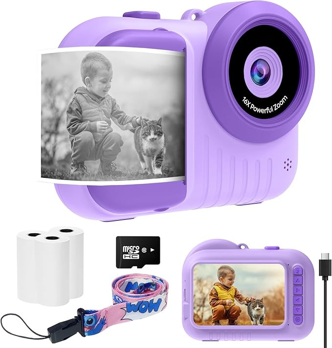 Kids Instant Print Camera 3.5 Inch for 3-12 Years Boys Girls | Amazon (US)