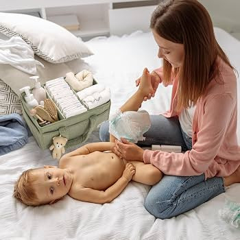 PeraBella Baby Diaper Caddy Organizer for Changing Table, Baby Storage Basket for Diapers and Bab... | Amazon (US)