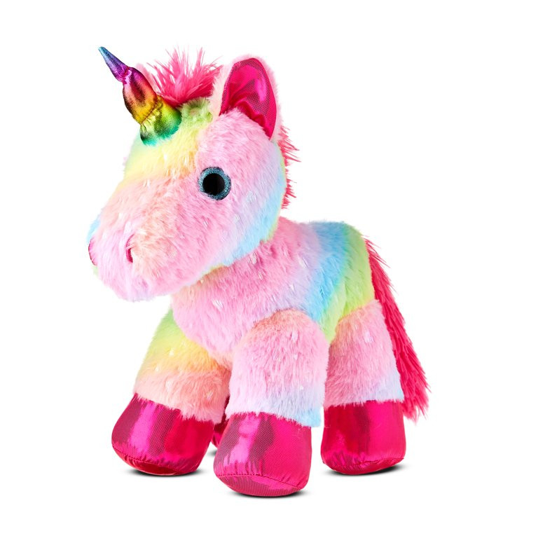 Valentine's Day Rainbow Unicorn Plush, 11.5 in, by Way To Celebrate - Walmart.com | Walmart (US)