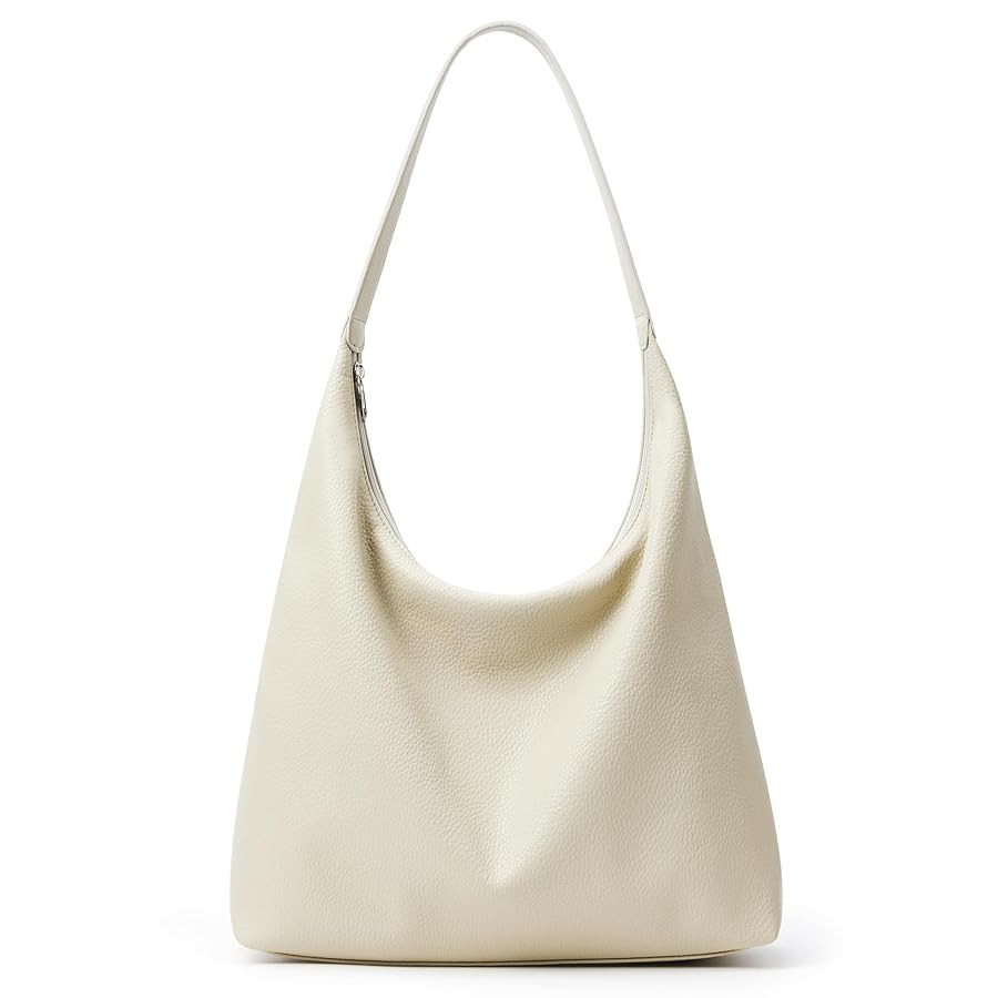 KALIDI Casual Tote Bag Vegan Leather Hobo Zipper Work Bag Weekender Shoulder for Women Shoulder T... | Amazon (US)