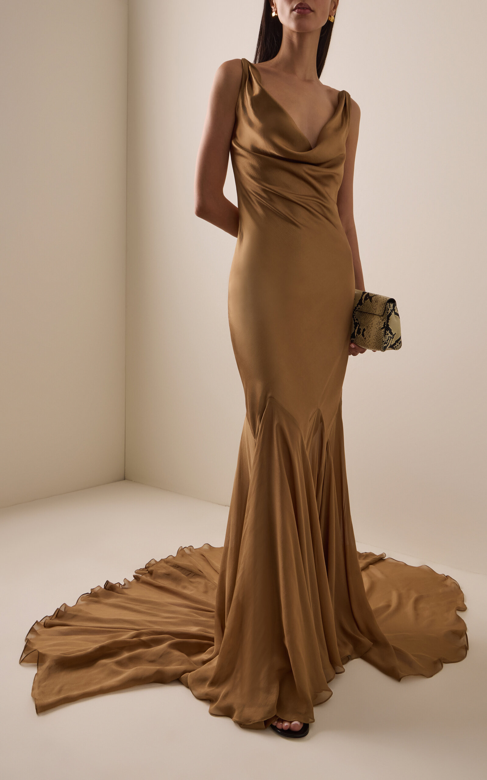 Exclusive The Colleen Cowl-Neck Chiffon Gown | Moda Operandi (Global)