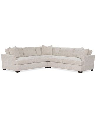 Juliam 3-Pc. Fabric "L" Shape Sectional Sofa, Created for Macy's | Macys (US)