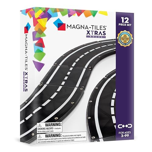 MAGNA-TILES XTRAS: Roads 12 Piece Magnetic Construction Set, The ORIGINAL Magnetic Building Brand | Amazon (US)
