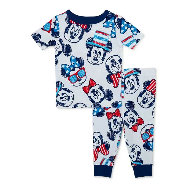 Mickey and Minnie Toddler Pajama Set, 2-Piece, Sizes 12M-5T - Walmart.com | Walmart (US)
