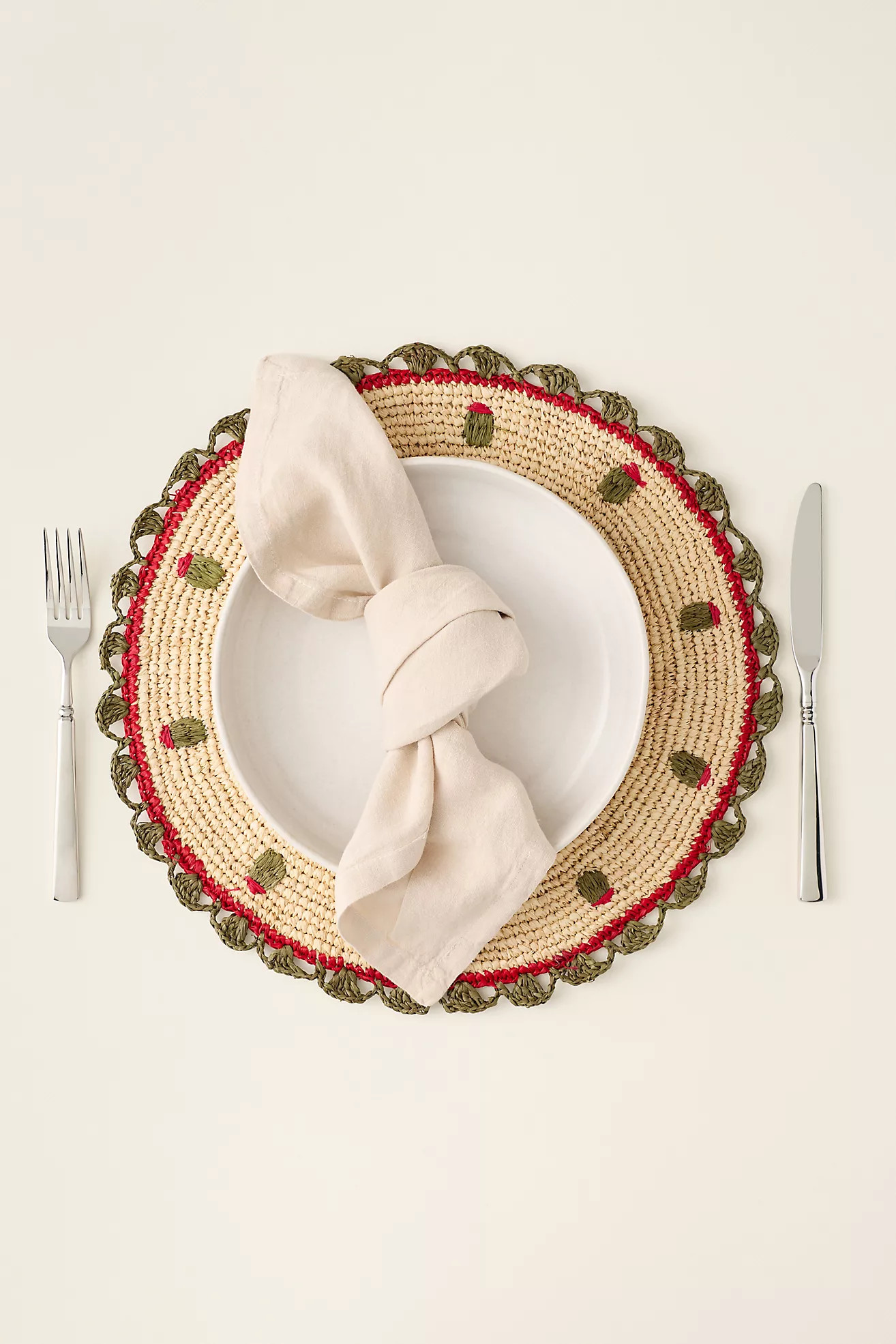 Handwoven Olive Placemat | Anthropologie (US)