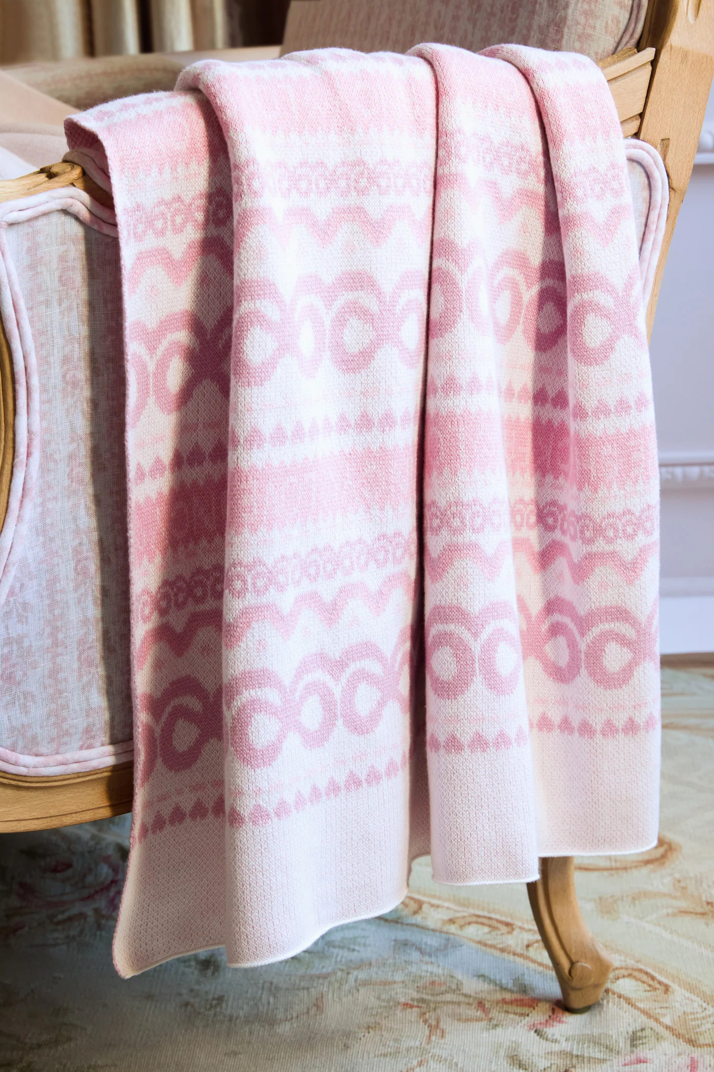 Fair Isle Jacquard Knit Throw Blanket | LoveShackFancy