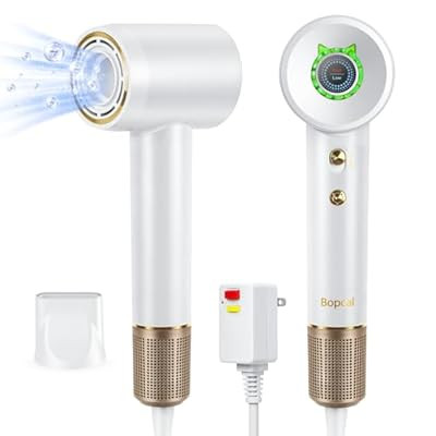 Hair Dryer - Bopcal Ionic Blow Dryer with Concentrator for All Hair Types,110000 RPM High… | Amazon (US)