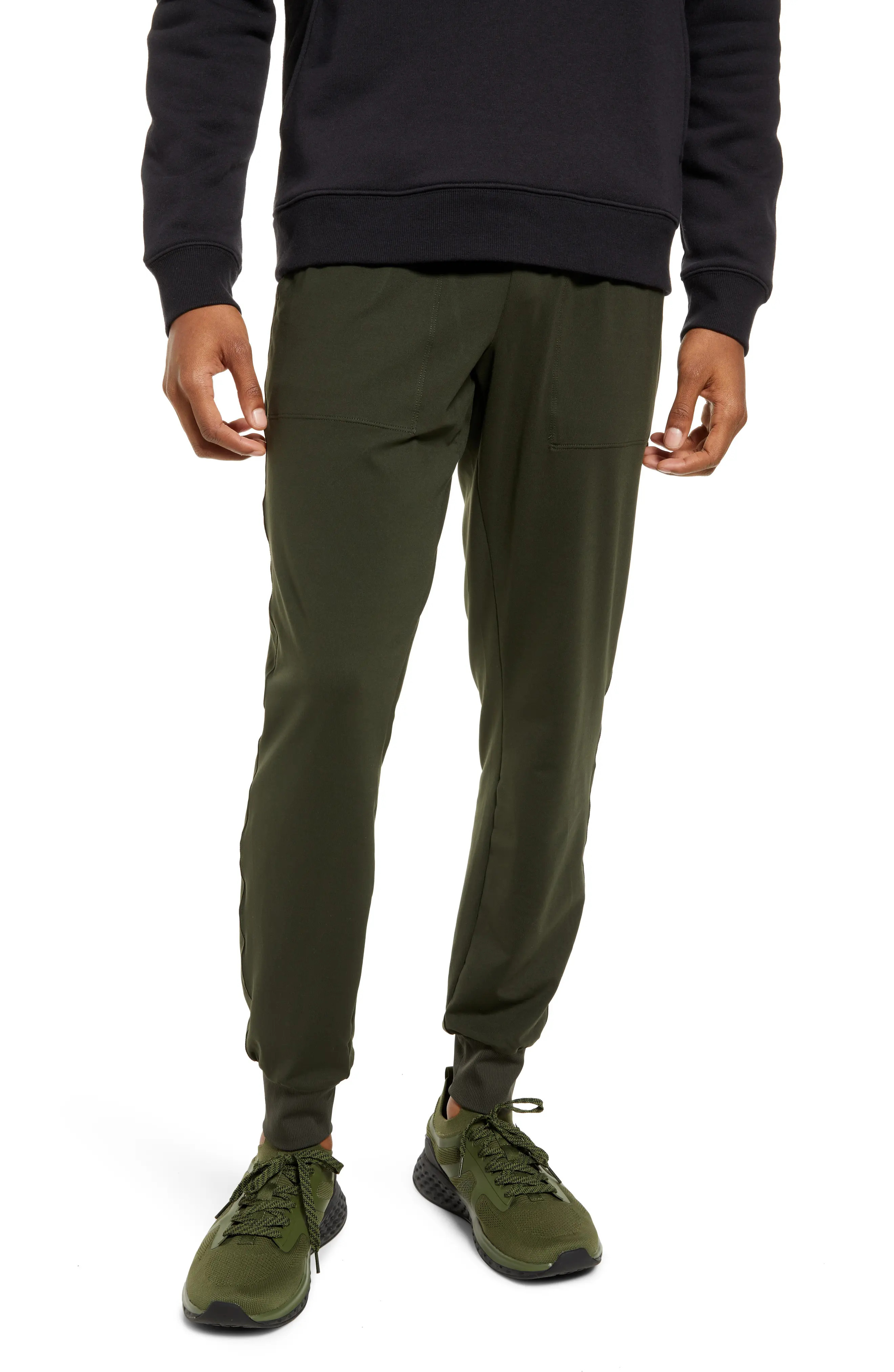 Zella Men's Live In Pocket Joggers in Green Rosin at Nordstrom, Size Medium | Nordstrom
