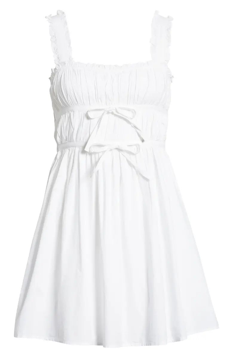 Ruched Cotton Poplin Dress | Nordstrom