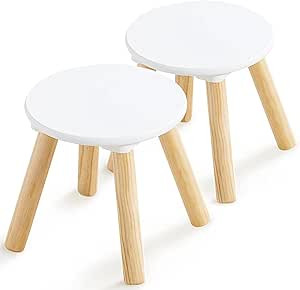 Beright 2 Pack Wooden Step Stool for Kids, 9 Inch Children's Stool fit with Sensory Table, Sturdy... | Amazon (US)