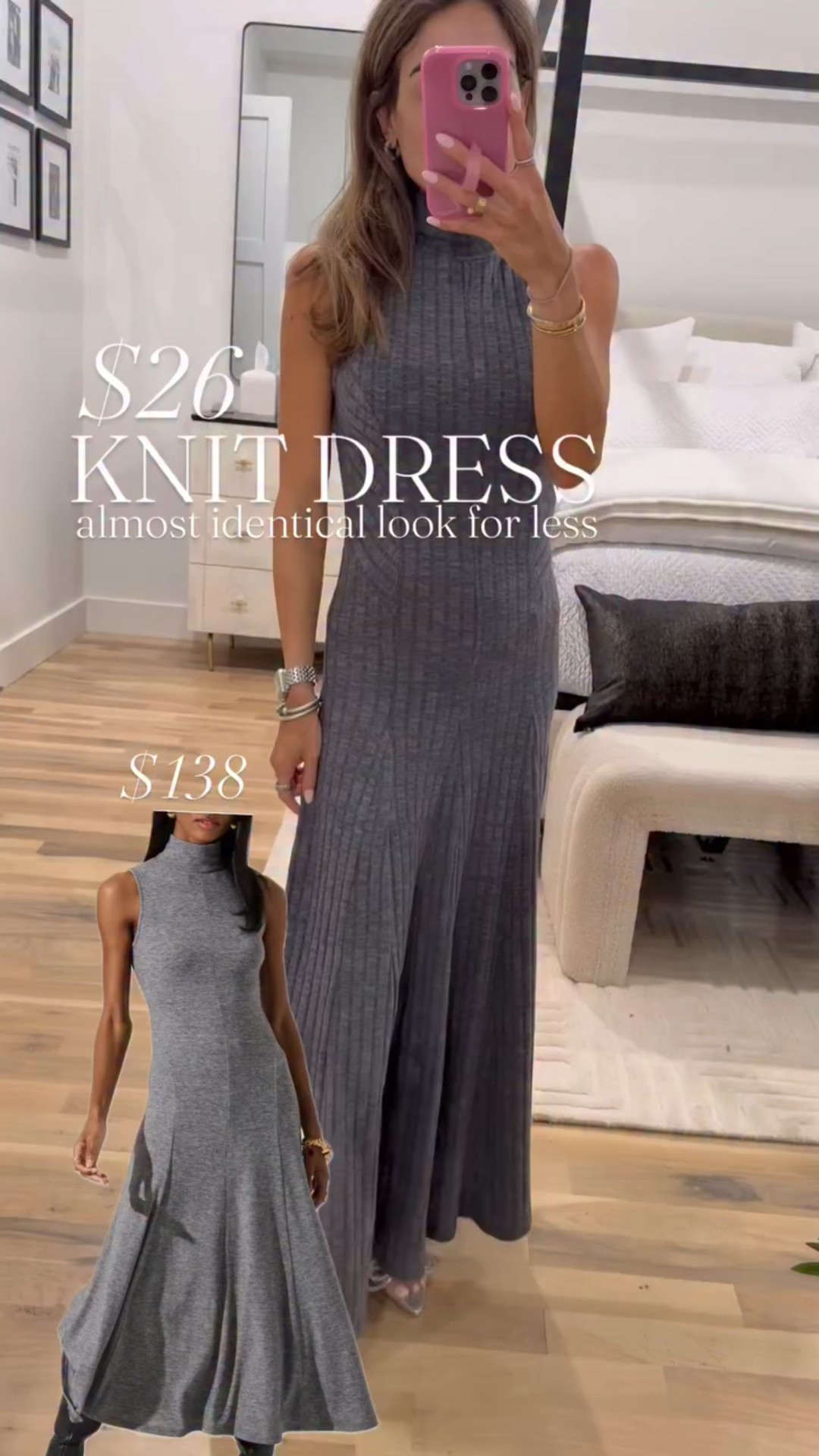  found this $26 flowy knit turtleneck dress that’s almost identical to this $136 version. It’s selling out fast and petite friendly! Looks great with heels or boots and perfect for the holidays! Also comes in a pink color. Wearing size xs for reference and am 5’1

 winter outfit ideas, Christmas sweaters, holiday outfit inspo, Amazon holiday finds, winter wardrobe, cute holiday looks, cozy chic, affordable holiday style, petite holiday outfits, holiday outfit ideas 2025, knit dresses 

#HolidayOutfits #CozySeason #WinterStyle #FestiveFashion #WinterOutfits #HolidayStyle #ChristmasOutfit #CozyVibes #OutfitInspo #OOTD #WinterWardrobe #sweaterdress

#LTKPetite #LTKFindsUnder50 #LTKHoliday