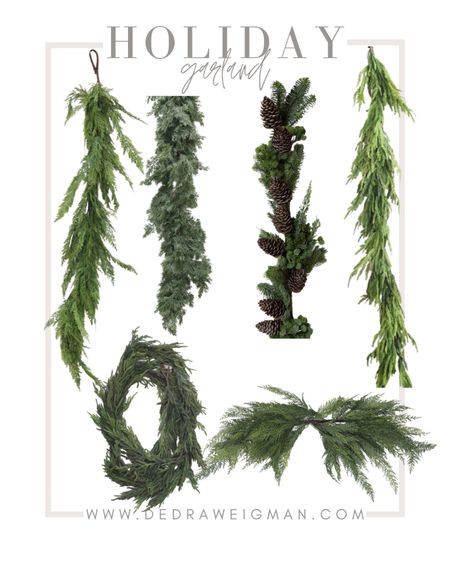 Christmas garland for your home! I love these options for faux garland for the holidays. 

#christmasdecor #holidaydecor #garland 

#LTKstyletip #LTKSeasonal #LTKHoliday