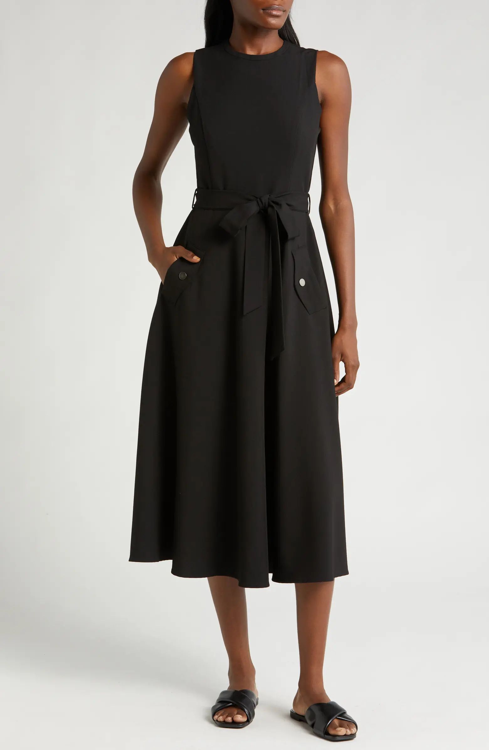 Tie Belt Fit & Flare Dress | Nordstrom