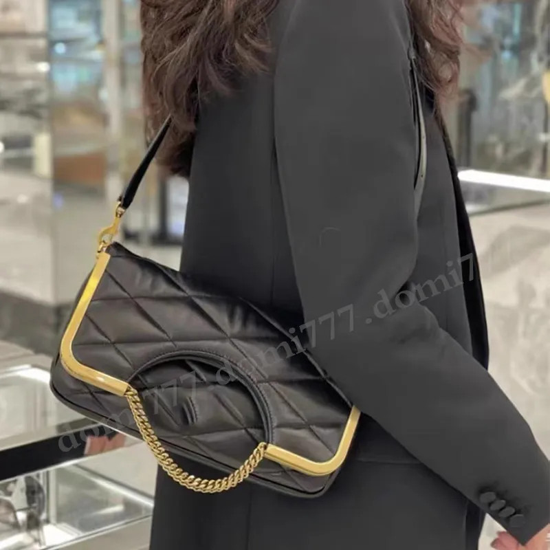 Fashion Women's Shoulder Bag with Metal Edge Handbag 26cm Briefcases | DHGate