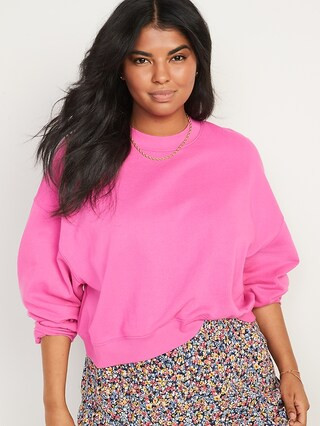 Oversized Long-Sleeve Sweatshirt for Women | Old Navy (US)
