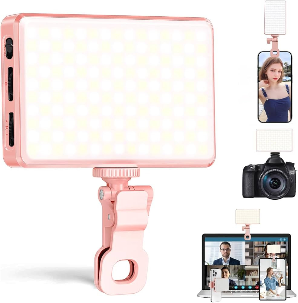 120 LED Selfie Light for Phone with Front & Back Clip, 3 Light Mode CRI 95+ 2500K-9000K Infinitel... | Amazon (US)