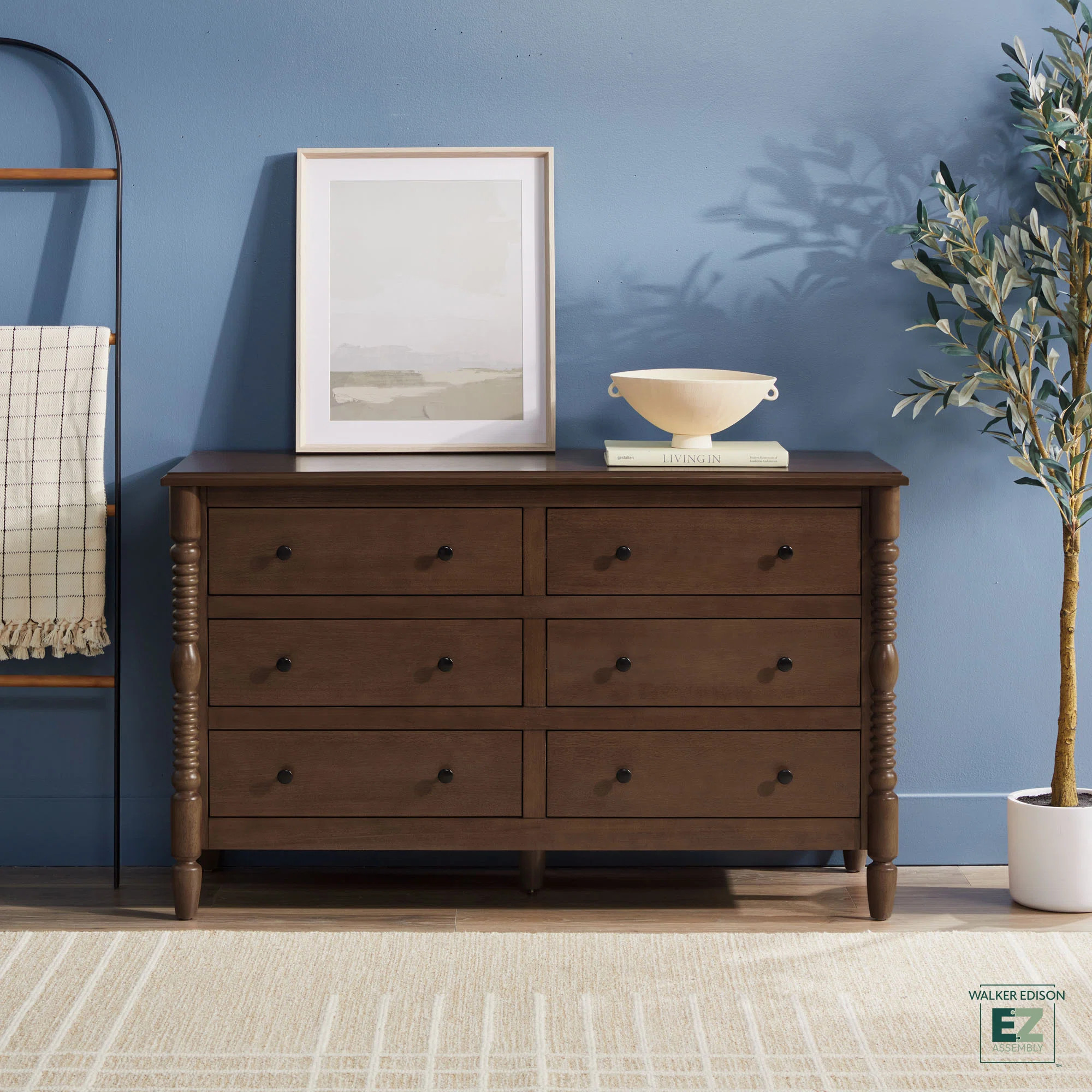 Vivienne Easy Assembly Solid Wood Spindle 6-Drawer Dresser | Wayfair North America