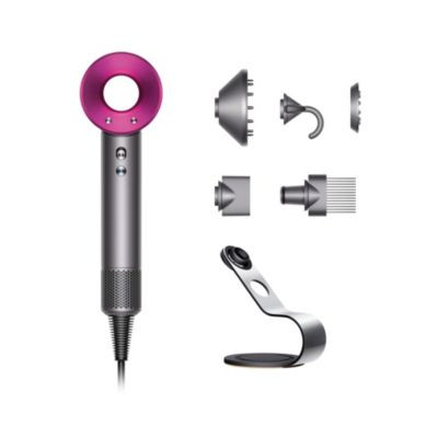 Dyson Supersonic Hair Dryer + Stand | Iron/Fuschia - Iron/fuchsia | Macy's