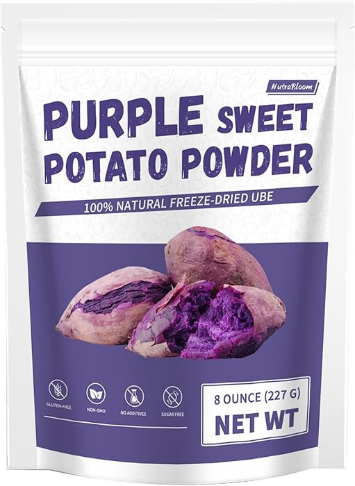 NutraBloom Purple Sweet Potato Powder, 8 Oz, Natural Food Coloring, Ube Powder, Rich Anthocyanin ... | Amazon (US)