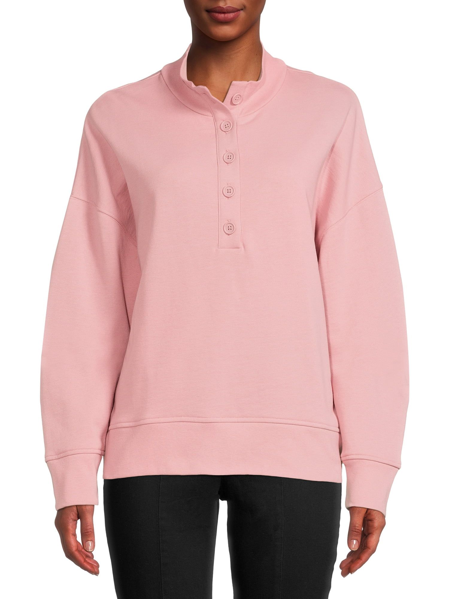 Time and Tru Women's Henley Sweatshirt | Walmart (US)