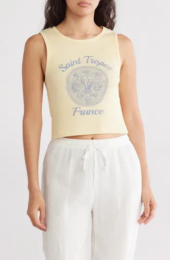 Hi Res Saint Tropez Fleur Graphic Rib Tank | Nordstromrack | Nordstrom Rack