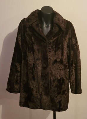 Vintage Bristol Original Fux Fur Brown Coat Size 12 | eBay AU