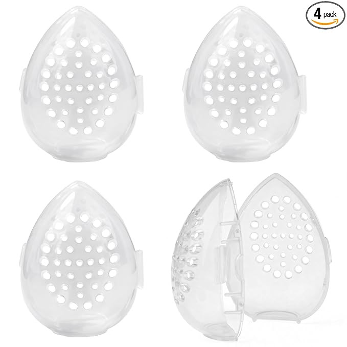 Framendino, 4 Pack Breathable Makeup Sponge Case Protective Plastic Beauty Container Blender Hold... | Amazon (US)