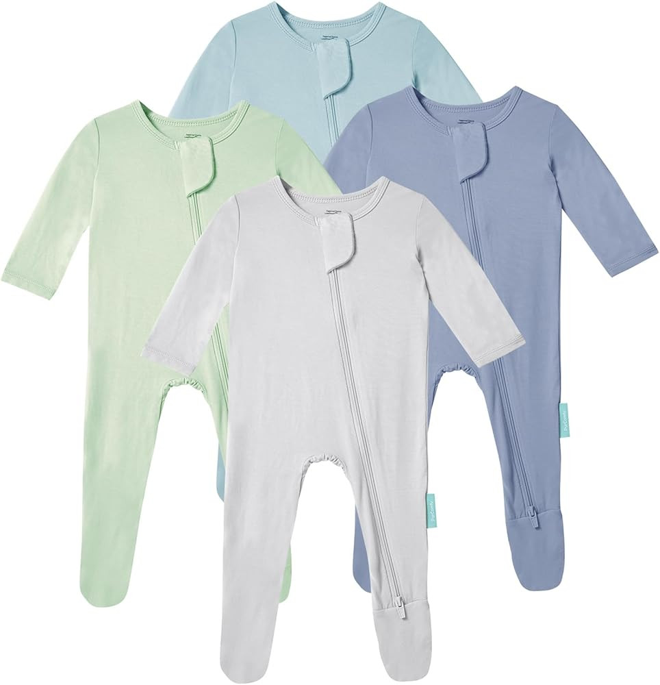 PurComfy Baby Zipper Footie Pajamas, Supersoft Bamboo Rayon Baby Footed Pjs Boy Girl 0-3-6-9-18-2... | Amazon (US)