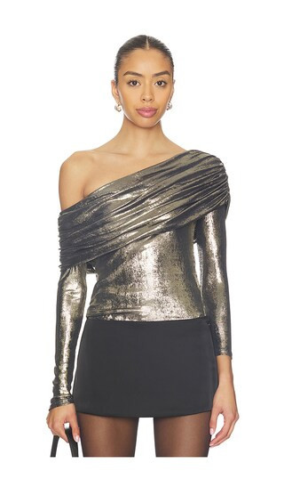Lovers and Friends Jazz Top in Metallic Gold. - size XS | Revolve Clothing (Global)