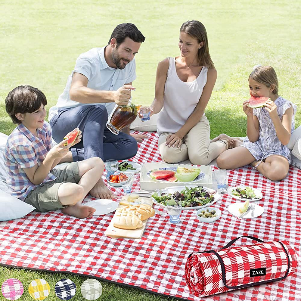 ZAZE Picnic Blanket Extra Large Waterproof, 80''x80''Checkered Picnic Blankets Beach, Outdoor, Ca... | Amazon (US)