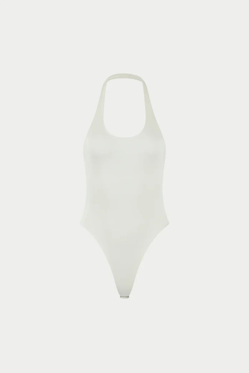 SCOOP NECK BODYSUIT - WHITE | The Couture Club