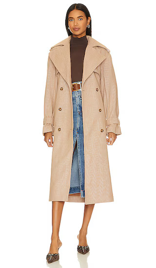 Oversized Herringbone Trench in Herringbone | Revolve Clothing (Global)