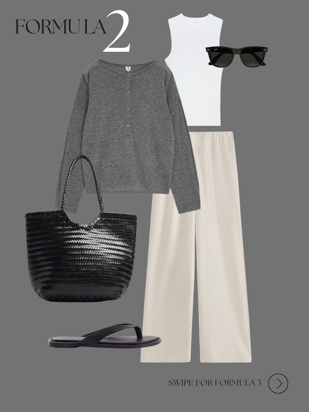 Late summer outfit with satin trousers