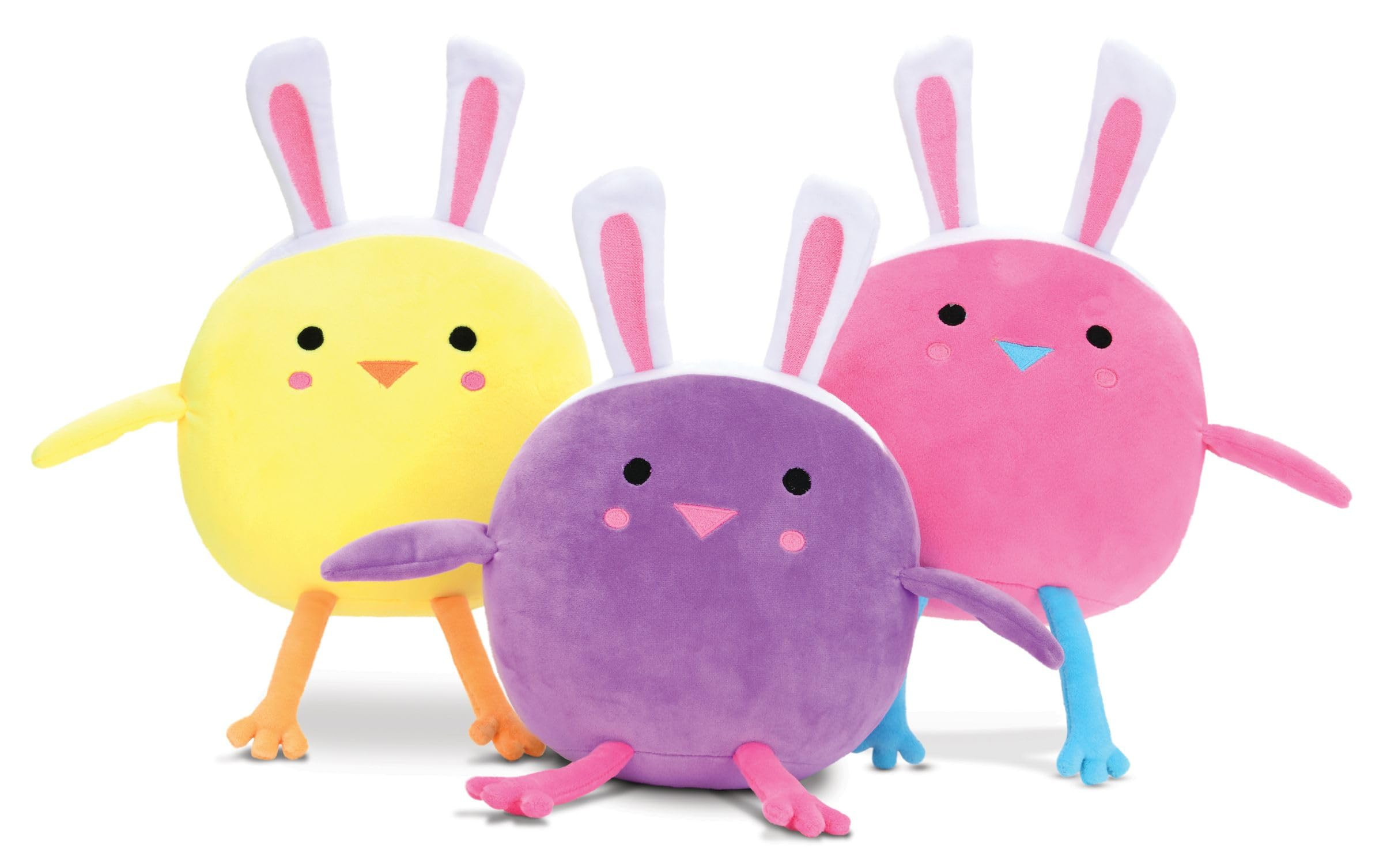 iscream Easter Joy Set of 3 10" Plush Bunny Chicks with Embroidered Accents for All Ages | Amazon (US)