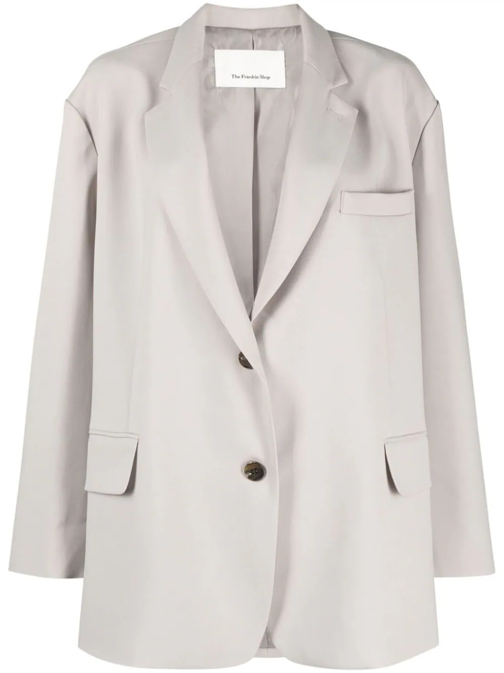 The Frankie Shop Bea oversized blazer - Grey | Farfetch Global