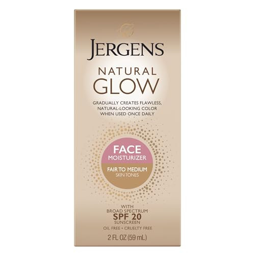 Jergens Natural Glow Daily Facial Moisturizer, Fair to Med 2 fl oz (59 ml) | Amazon (US)