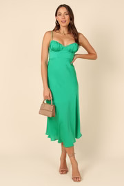 Charlotte Midi Dress - Green | Petal & Pup (US)