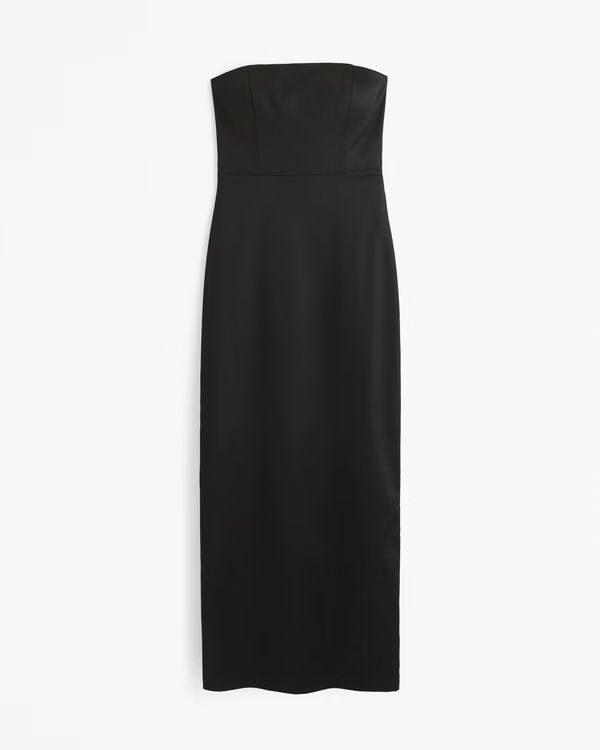 Strapless Satin Sculpt Maxi Dress | Abercrombie & Fitch (US)