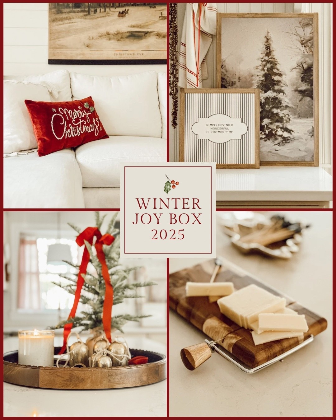 How I styled Joyfully Said’s Winter Joy Box in our home.

#LTKSeasonal #LTKHoliday