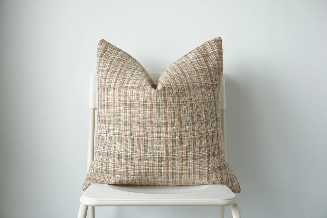 Brown Neutral Hemp Hand Woven Pillow Cover - Etsy UK | Etsy (UK)