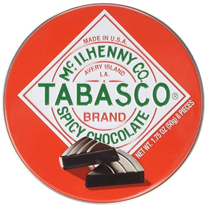 Tabasco Tin Spicy Dark Chocolate Wedges 50g | Amazon (US)