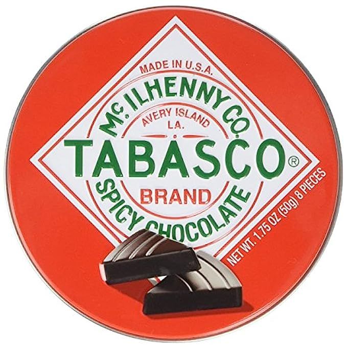 Tabasco Tin Spicy Dark Chocolate Wedges 50g | Amazon (US)