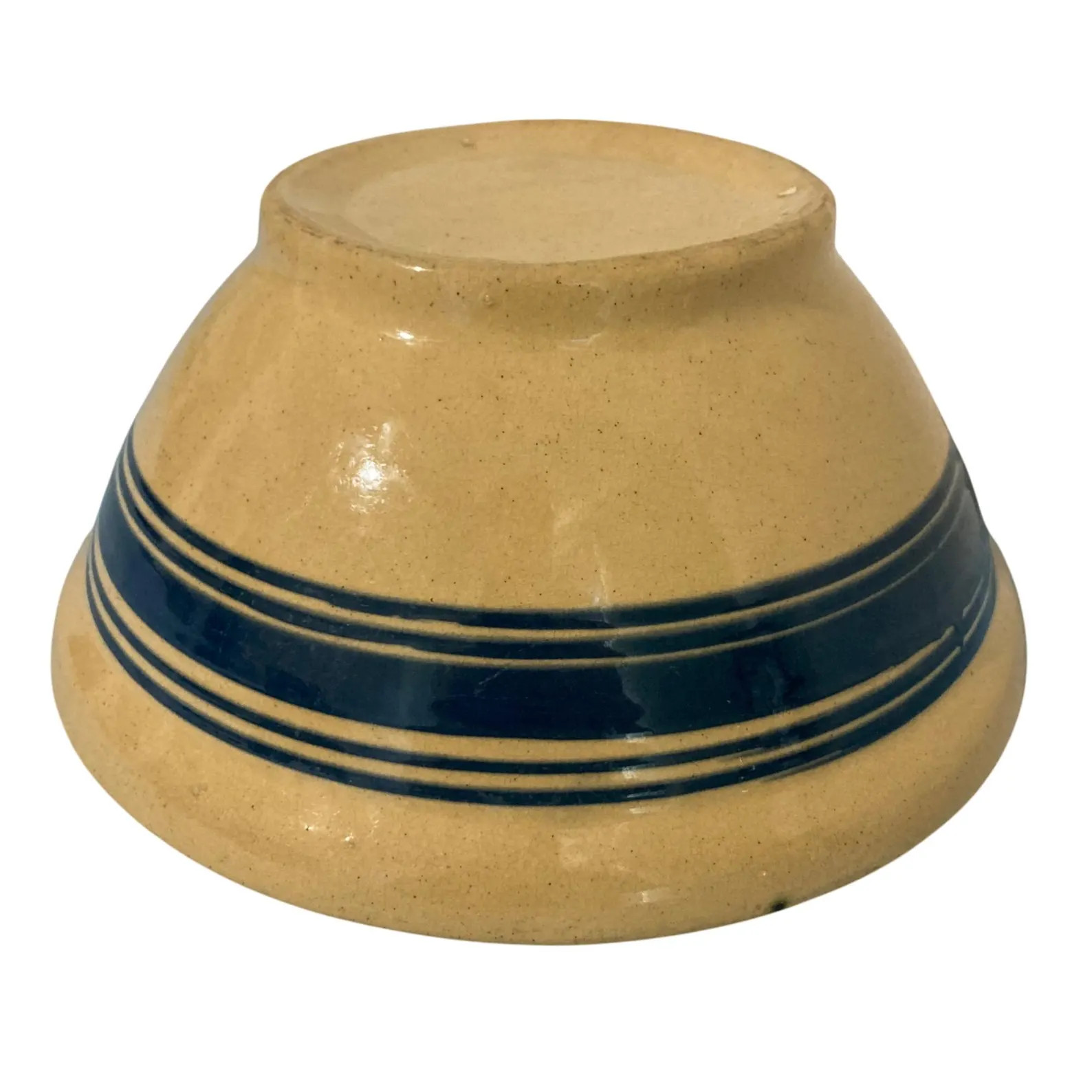 Antique Vintage Yellow Ware Bowl With 5 Blue Striped Bands - Etsy | Etsy (US)