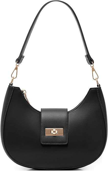 NIUEIMEE ZHOU Crescent Shoulder Bag for Women Retro Vegan Leather Crossbody Bags Tote HandBag Und... | Amazon (US)
