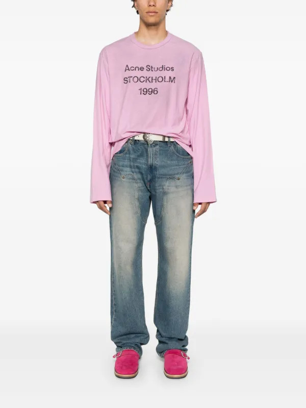 logo-print distressed T-shirt | Farfetch Global