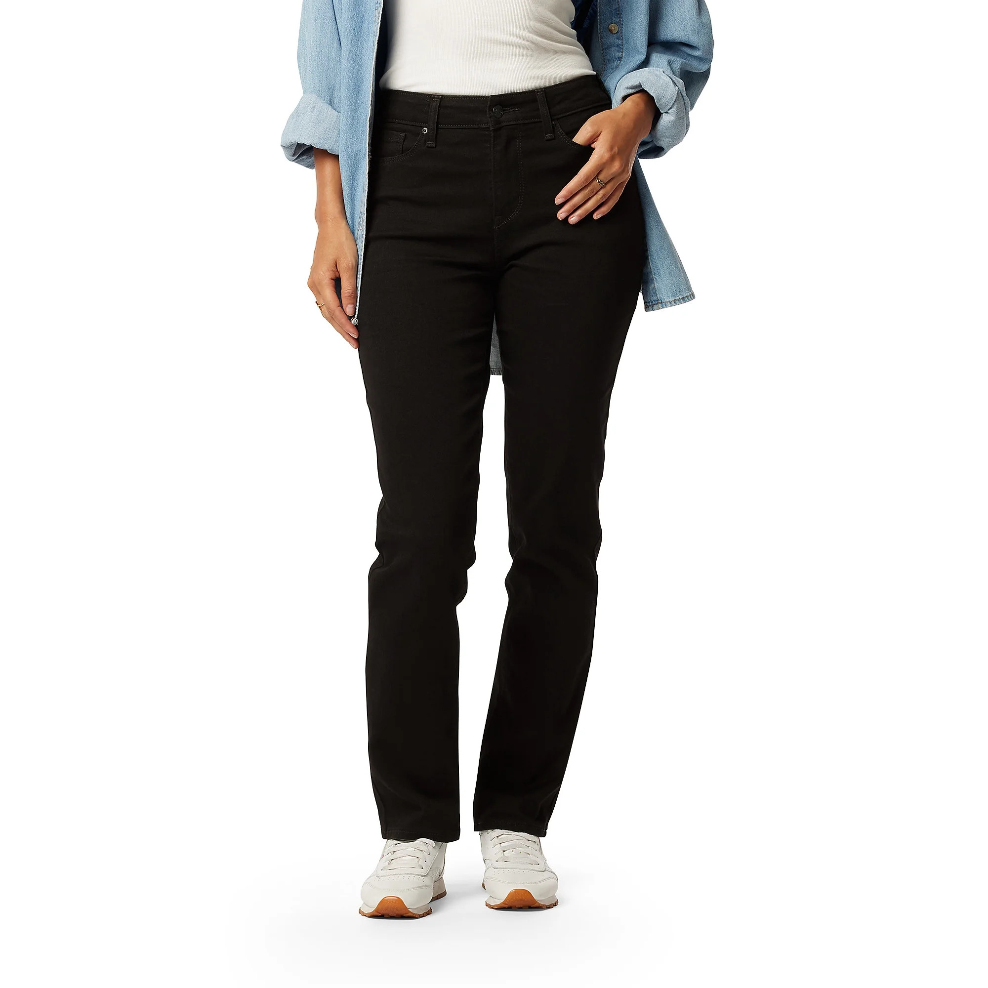 Levi Strauss Signature Women's and Women's Plus Size Mid Rise Modern Straight Jeans, Sizes 2-28 | Walmart (US)