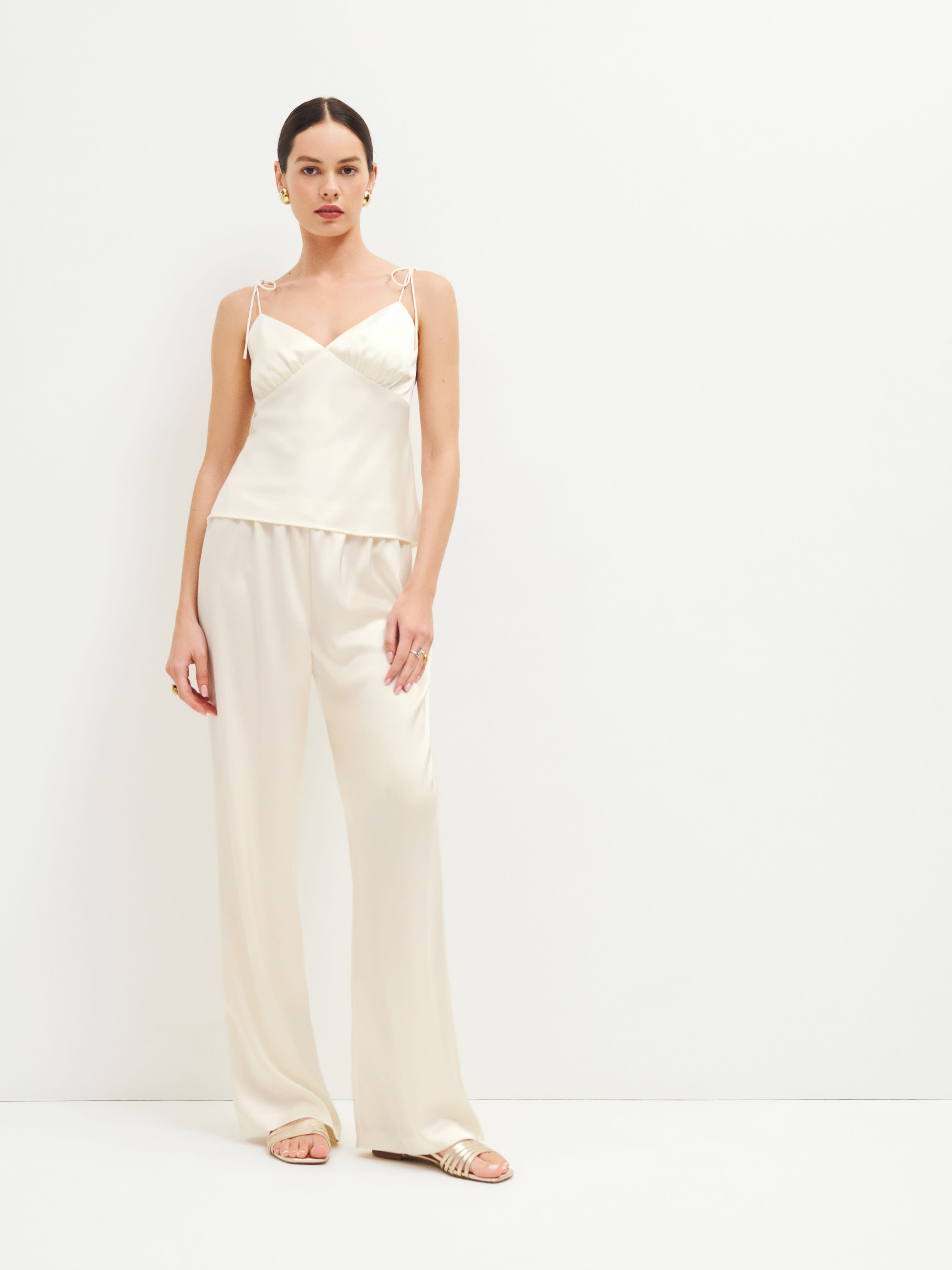 Edena Satin Pant | Reformation (Global)
