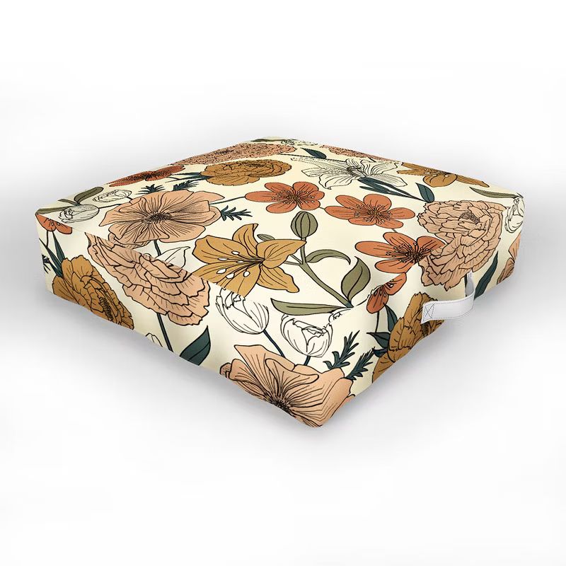 Emanuela Carratoni Spring Floral Mood Outdoor Floor Cushion - Deny Designs | Target