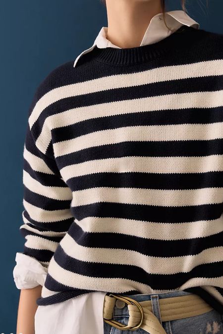 Striped crew neck options for capsule wardrobe 

#LTKworkwear #LTKstyletip #LTKGiftGuide